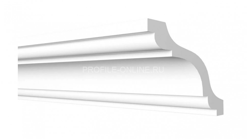 Декоративный плинтус для потолка 76х73 мм Decor-Dizayn DD44 полистирол белый, под покраску 2 м
