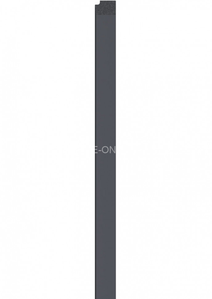 Правая планка-рейка для стеновой реечной панели VOX LINERIO L-LINE антрацит 2650х32х21 мм