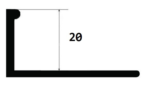 Латунный L-образный профиль 20 мм ЛГ-20 полированный 2,7 м