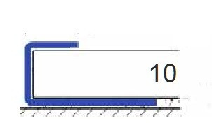 Окантовочный П-образный нержавеющий профиль стальной 10 мм ОК-10 полированный 2,7 м