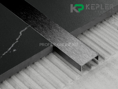 П-образный профиль 10х30 мм из нержавеющей стали SS 304 FSUP30-BS S.S.304 черный сатинированный 2.7 м