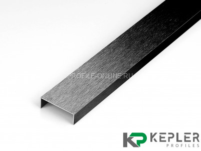 П-образный профиль 10х30 мм из нержавеющей стали SS 304 FSUP30-BS S.S.304 черный сатинированный 2.7 м