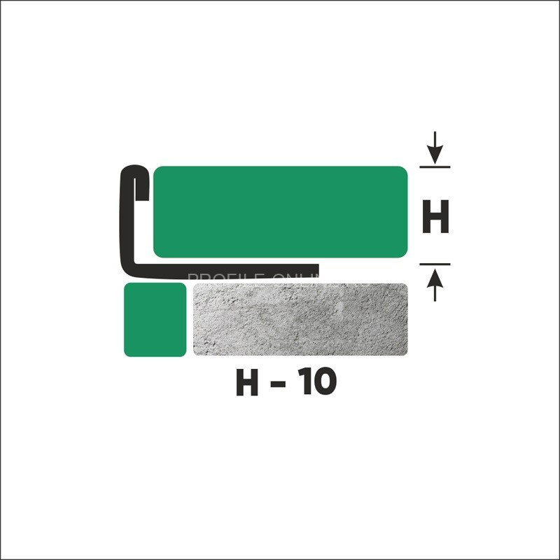 Нержавеющий L-образный профиль стальной 10 мм FG 10 GP золото полированное 270 см