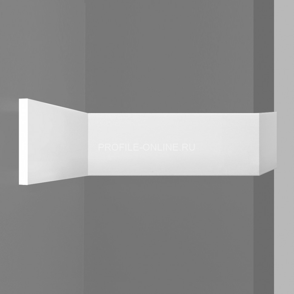 Декоративный молдинг Decomaster D307 Дюропрофиль 70х7х2900 мм белый под покраску