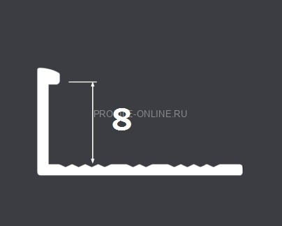 Алюминиевый профиль L-образный гибкий 8 мм PV04-04 золото матовое 2,7 м