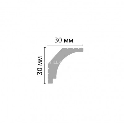 Плинтус потолочный гладкий DECOMASTER D115ДМ (30x30x2000) ударопрочный, белый, под покраску