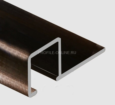 Алюминиевый П-образный профиль закладной 10х10 мм PV31-07 бронза блестящая 2,7 м