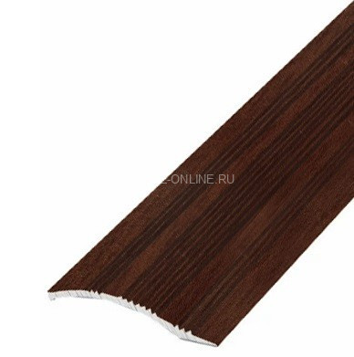 Алюминиевый порог с рифлением 39 мм С4 КД Махагон 2,7 м (упаковка 10 штук)