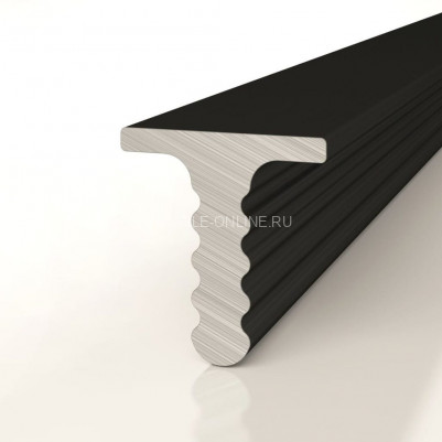 Алюминиевый Т-профиль вставка разделительный Decaro D009.3A Black черный для стен и потолка 3 м