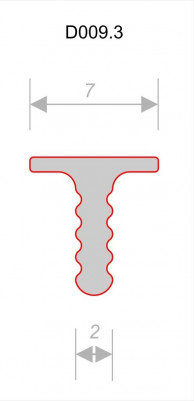 Алюминиевый Т-профиль вставка разделительный Decaro D009.3A Black черный для стен и потолка 3 м