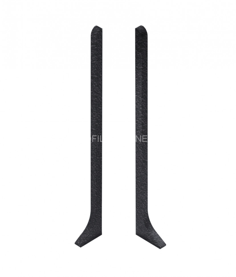 Комплект заглушек для алюминиевого плинтуса 100 мм NEEXY AKBD100-LE-RE-SBL муар черный