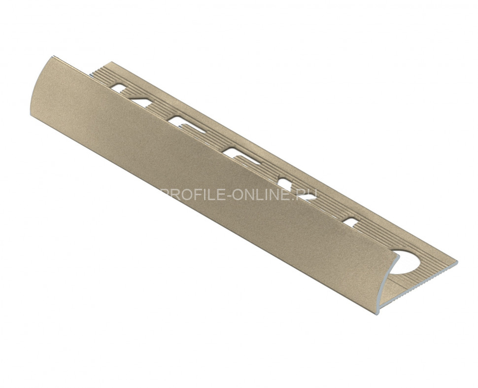С-образный профиль алюминиевый для плитки 10 мм NEEXY PV17-08 MCP шампань матовая 2.7 м
