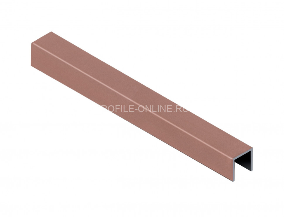 П-образный профиль алюминиевый 15х10 мм NEEXY PV84-14 MRG розовый матовый 2.7 м