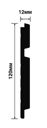 Отделочная стеновая декоративная панель с 3D эффектом Hiwood LV133 BR396K под дерево 120х12 мм из фитополимера 2,7 м