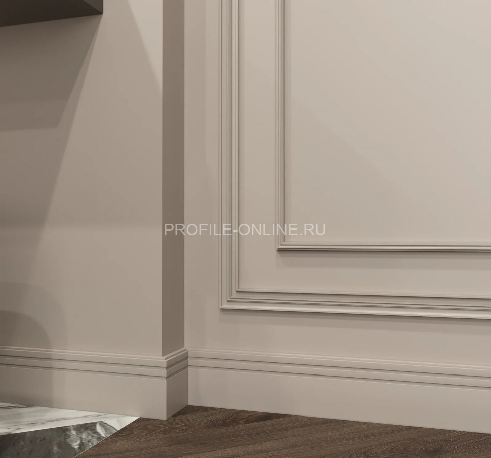 Напольный плинтус 120х16 мм Decor-Dizayn DD724 полистирол белый, под покраску 2 м