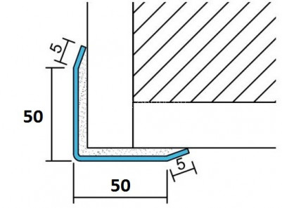 Нержавеющий уголок стальной 50х50 SAO12-50W серебро глянец браш 2,7 м