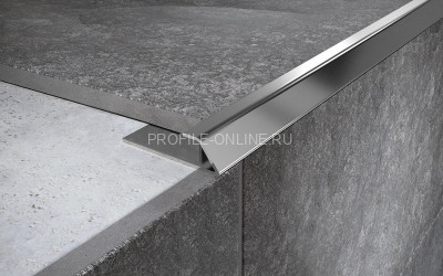 Нержавеющий С-профиль стальной окантовочный со скосом 10 мм FPG 10 P полированная сталь 270 см