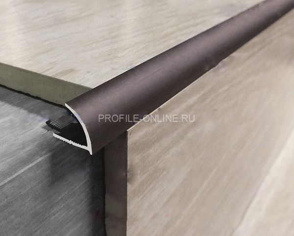 Алюминиевый С-профиль (трапеция) 12 мм РН12 Бронза РЕ 2,7 м (упаковка 10 штук)