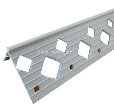 Уголок штукатурный ПВХ CEZAR 25х25 мм белый 3 м