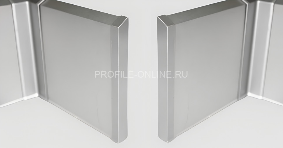 Комплект заглушек для плинтуса Евротрим F-70 алюминий серебро