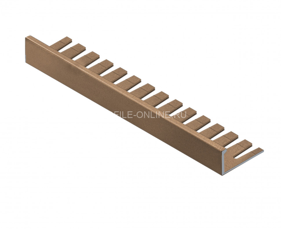 L-образный профиль алюминиевый гибкий 8 мм  NEEXY PV04-06 MBR бронза матовая 2.7 м