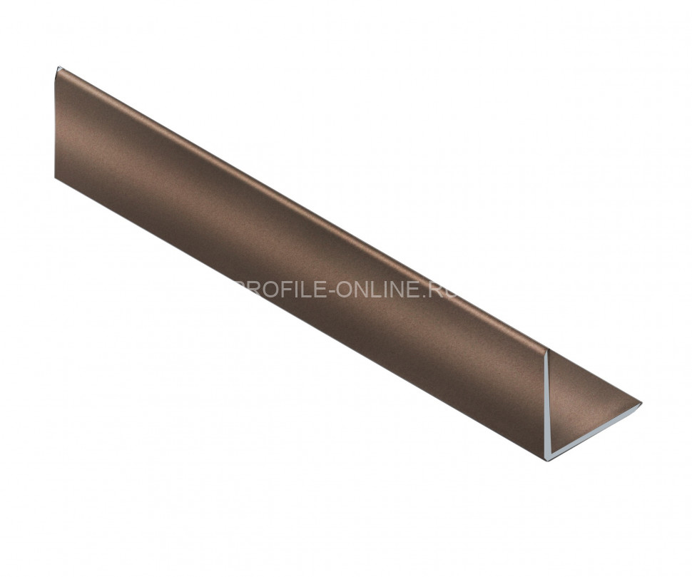 Уголок из алюминия 15х15 мм NEEXY PV61-11 BB коричневый блестящий 2.7 м