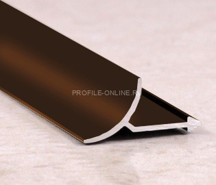 Внутренний профиль алюминиевый для плитки ПО-В9 бронза глянец 2,7 м
