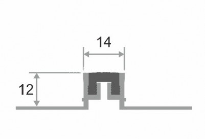 Компенсационный профиль из алюминия ПО-116 бежевый 2,7 м