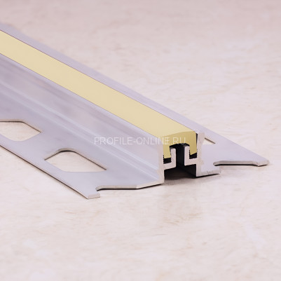 Компенсационный профиль из алюминия ПО-116 бежевый 2,7 м