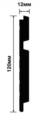 Отделочная стеновая декоративная панель с 3D эффектом Hiwood LV133 BR417K под дерево 120х12 мм из фитополимера 2,7 м