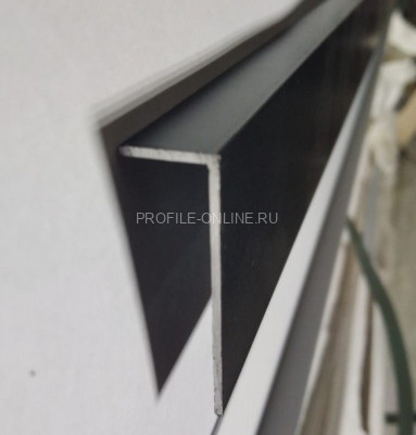 Плинтус скрытого монтажа под гипсокартон алюминиевый 40 мм ПБ-40х13 черный 3 м