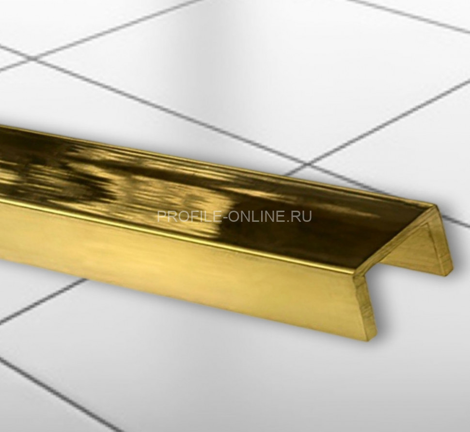 Латунный П-профиль ЛП-10х20х10 полированный 2,7 м