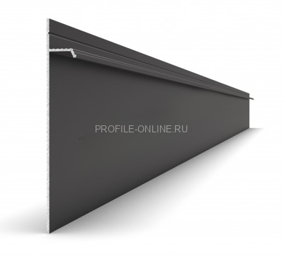Плинтус под гипсокартон из алюминия 100х14 мм Диал 9145 черный 3 м