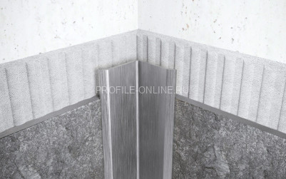 Нержавеющий уголок стальной внутренний с загнутыми краями 30х30 мм FV 30 S сатинированная сталь 300 см