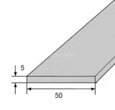 Алюминиевая полоса 50х5 мм 3 м