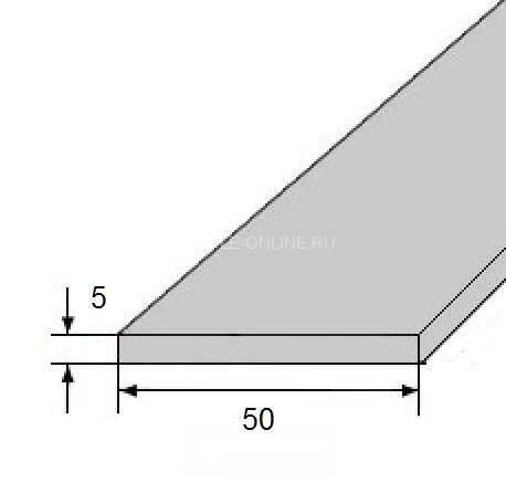 Алюминиевая полоса 50х5 мм 3 м