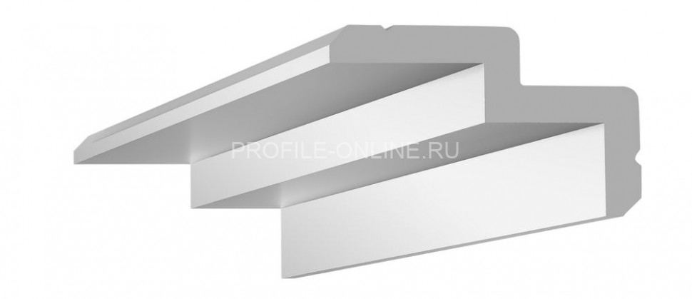Плинтус потолочный гладкий DECOMASTER  D390 ДМ (61x101x2000) ударопрочный, белый, под покраску