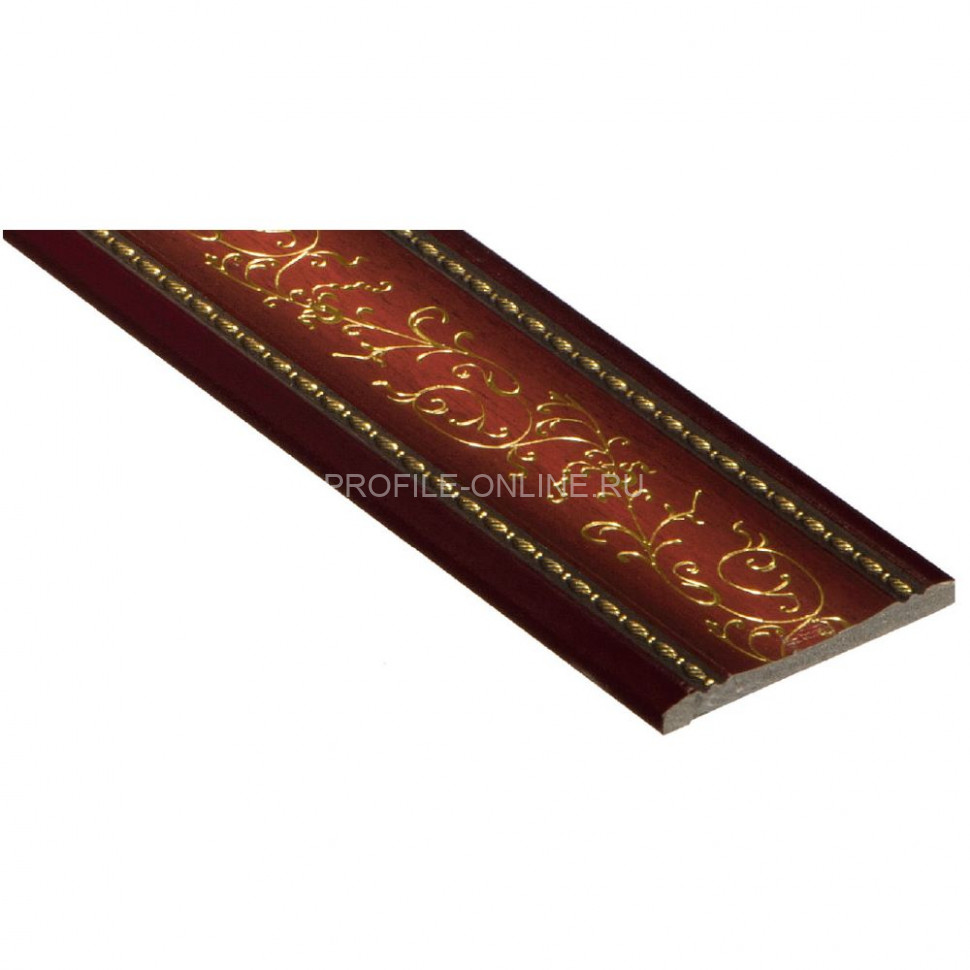 Молдинг Красное дерево с золотом DECOMASTER 186-52 (60x8x2400)