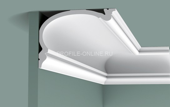 Потолочный плинтус Orac Decor Purotouch C342 белого цвета из полиуретана 140х190 мм 200 см