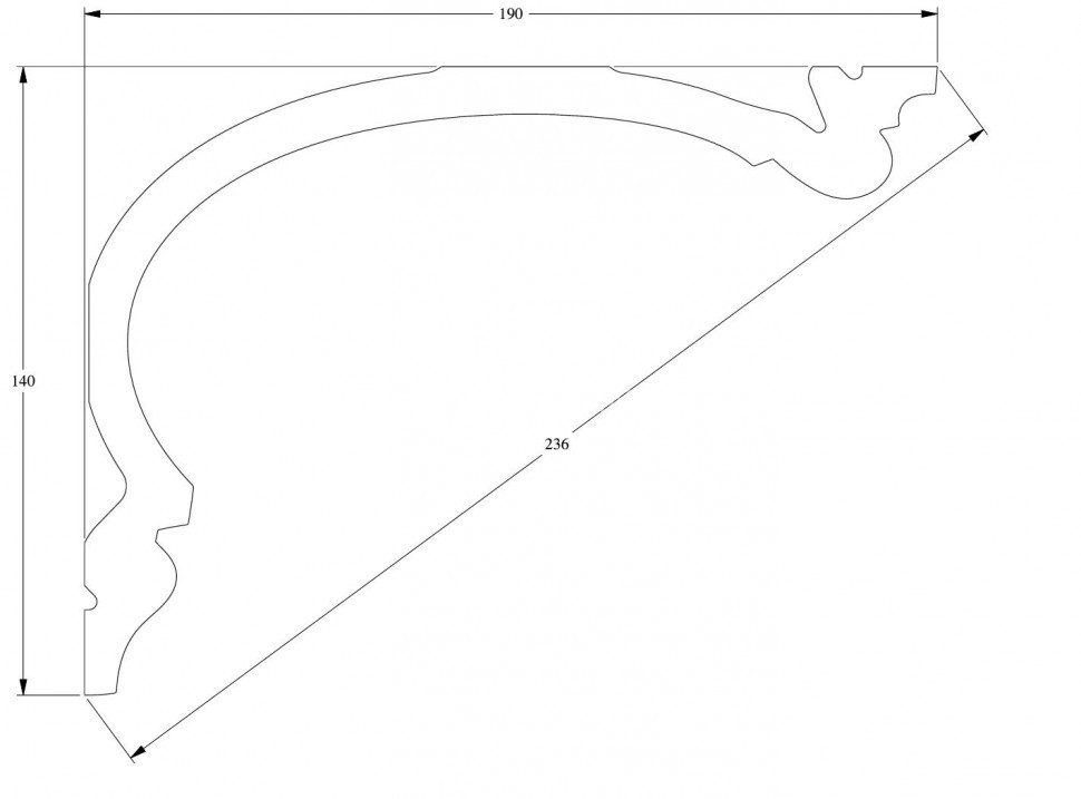 Потолочный плинтус Orac Decor Purotouch C342 белого цвета из полиуретана 140х190 мм 200 см