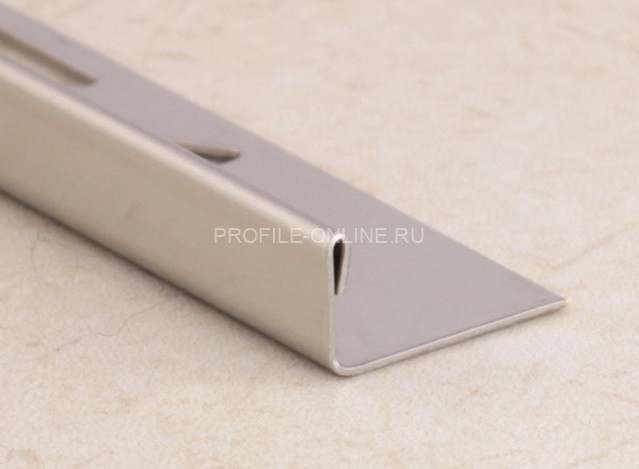Нержавеющий L-профиль стальной SL005-10H серебро глянец 2,7 м