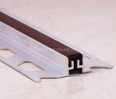 Компенсационный профиль из алюминия ПО-116 коричневый 2,7 м