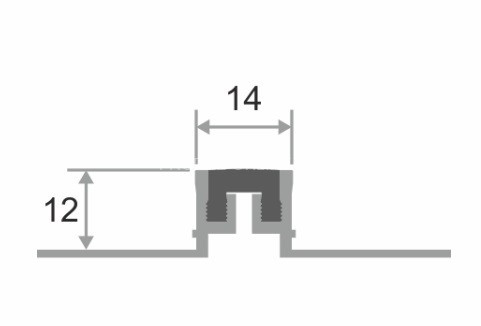 Компенсационный профиль из алюминия ПО-116 коричневый 2,7 м
