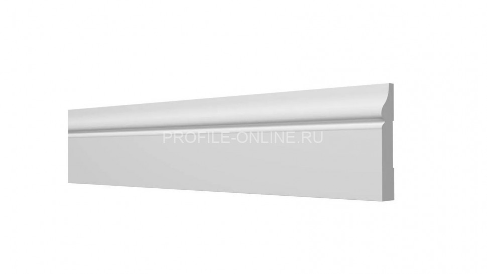 Напольный плинтус 82х11 мм Decor-Dizayn DD48 полистирол белый, под покраску 2 м