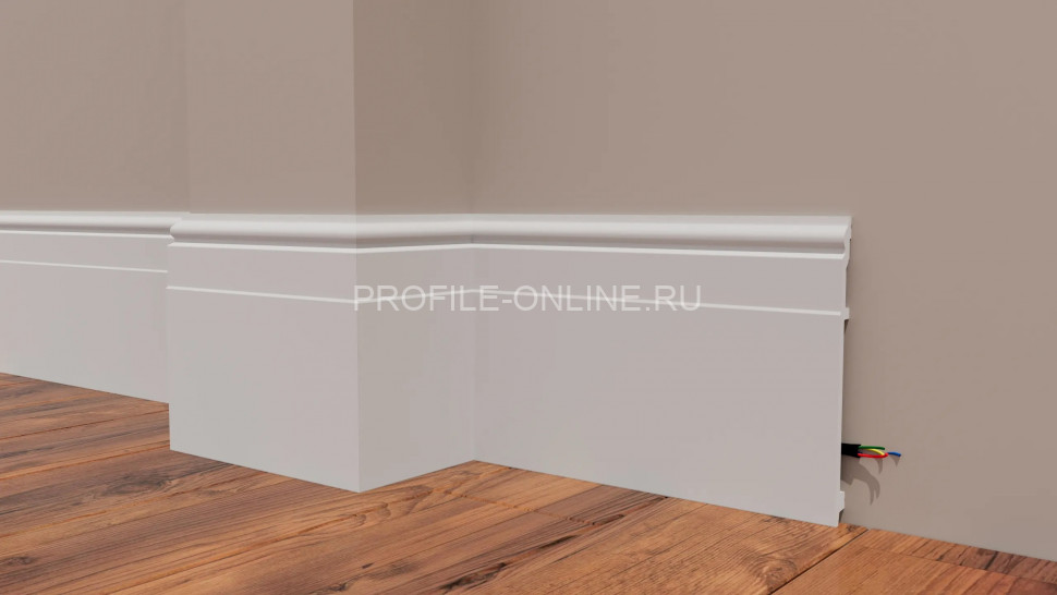 Напольный плинтус 202х16 мм Decor-Dizayn DD726 полистирол белый, под покраску 2 м