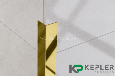Равнополочный уголок 10х10 мм из нержавеющей стали SS 304 FSAP002-10-GP S.S.304 золото полированное 2.7 м