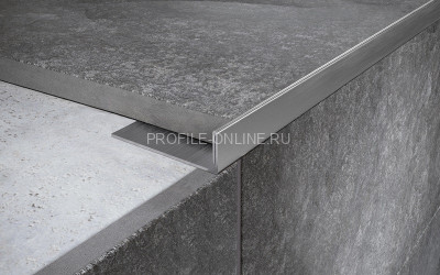 Нержавеющий L-образный профиль стальной 10 мм FG 10 S сатинированная сталь 270 см