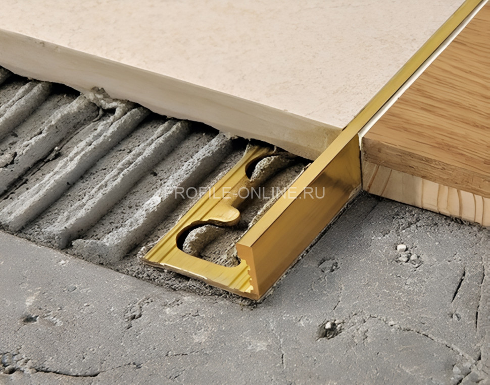 Латунный L-профиль 10 мм Progress Profiles PTOL 10 полированный 2,7 м