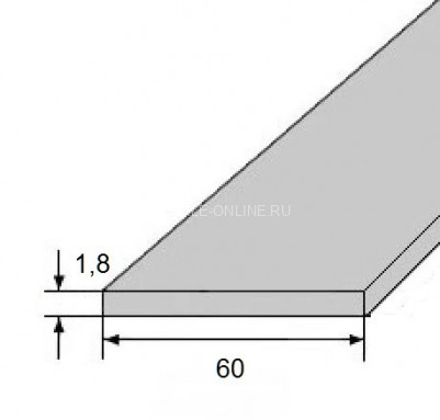 Алюминиевая полоса 60х1,8 мм 3 м