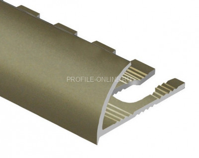 Алюминиевый С-образный профиль гибкий 10 мм PV20-16 титан матовый 2,7 м